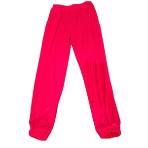 Red velvet pants